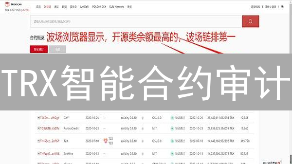 TRX智能合约审计：保障波场链上资产安全的关键服务